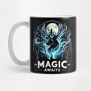 Magic Awaits - Mystical Stag by the Full Moon Mug